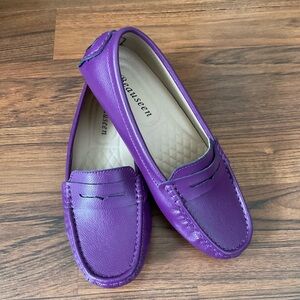 Vibrant Purple Flats with Classic Loafer Design NWOT